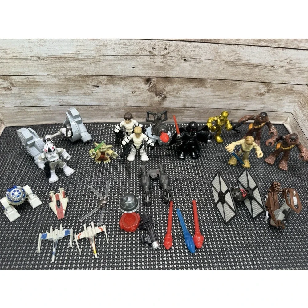 Star Wars Galactic Heroes Mix Lot of 25 Pc‎ Figures Hasbro Darth Vader Chewbacca
